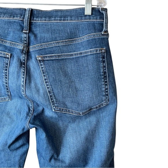 J. Crew Vintage Straight Button Fly Dark Wash Raw Hem Ankle Jeans Size 30 TALL - Picture 7 of 9